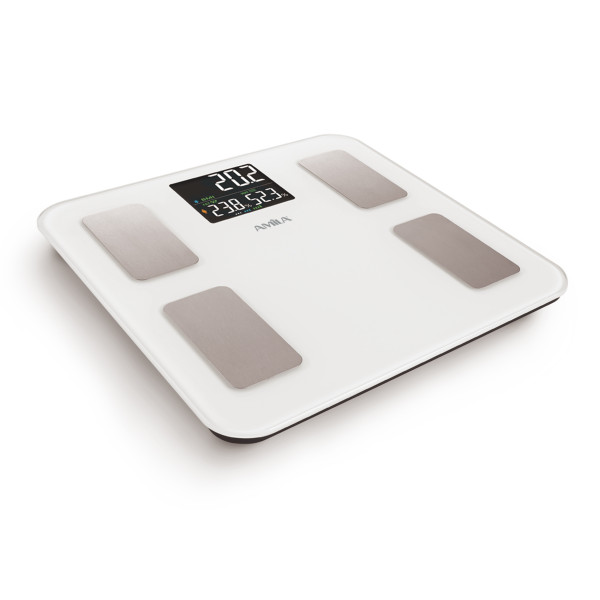 AMILA Fitbody 5 Smart Ζυγαριά με Λιπομετρητή & Bluetooth σε Λευκό χρώμα